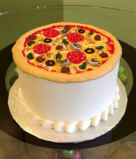 Pepperoni Pizza Birthday Cake