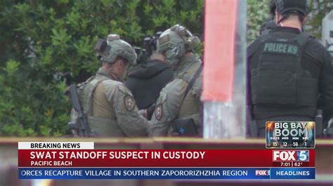 Pacific Beach Swat Standoff Suspect In Custody Youtube