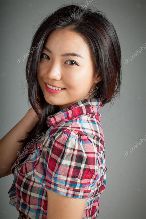 Portrait Of Sexy Asian Cowgirl Smiling Stock Photo By ©bruno135 33612743