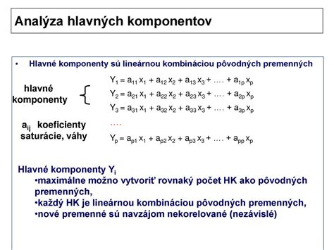 Anal Za Hlavn Ch Komponentov Ppt St Hnout