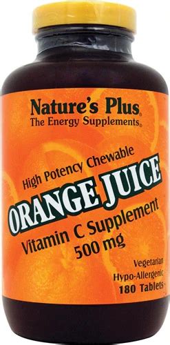 Comprar Nature S Plus Chewable Orange Juice Vitamin C 500 Mg 180