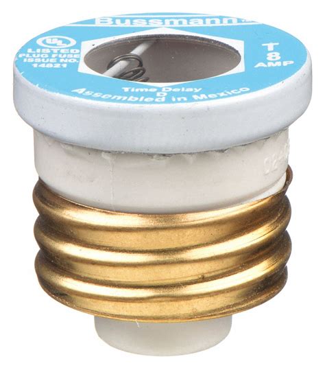 Bussmann 8a 125v Ac Plug Fuse 1cz74 T 8 Grainger