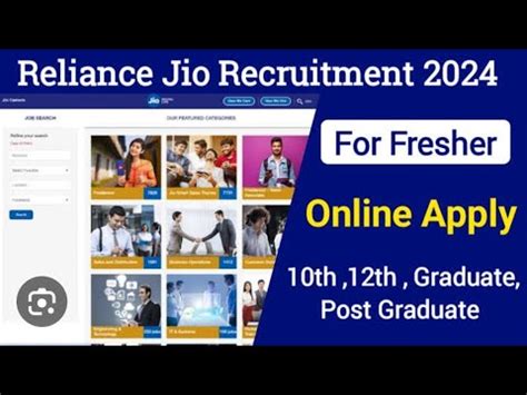 Reliance Jio Recruitment 2024 Reliance Jio New Jobs 2024 Reliance Jio