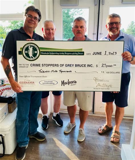 Crime Stoppers Grey Bruce Raises K At Annual Golf Fundraiser