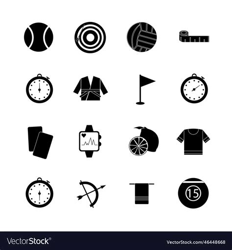 Set of simple sports icons Royalty Free Vector Image