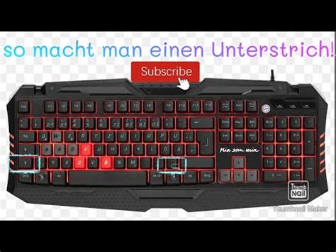 So Macht Man Ein Unterstrich Bei Der Tastatur Youtube