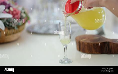 Pouring Orange Juice From Jug Hi Res Stock Photography And Images Alamy