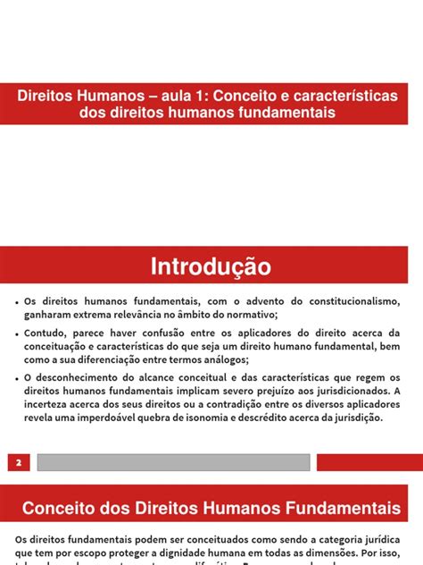 Aula 1 - Conceito e Características Dos Direitos Humanos | PDF ...