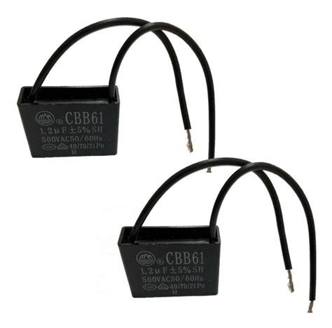 2 Capacitor Ventilador 12uf 500vac 5060hz Cbb61 Mercado Livre