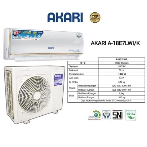 Jual Ac Pk Akari Turbo Cool A E Lwi Watt Shopee Indonesia