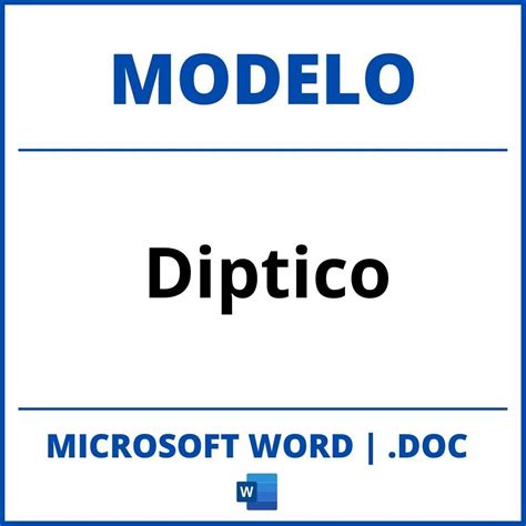 Modelo De Diptico En Word