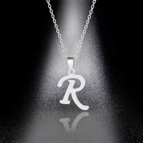 New Initial A Z Letters Pendant Necklace R Letter Pendants Letter