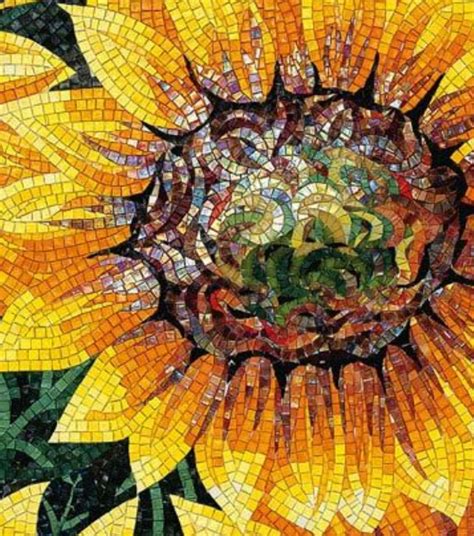 Wall Everything Interiors Sunflower Mosaic Mosaic Art Mosaic Artwork