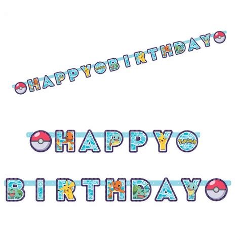 Baner Urodzinowy Happy Birthday Pokemon Cm Balony I Dekoracje