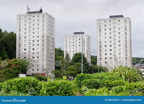 High Rise Council Flats In Poor Housing Estate Stock Photo Image Of