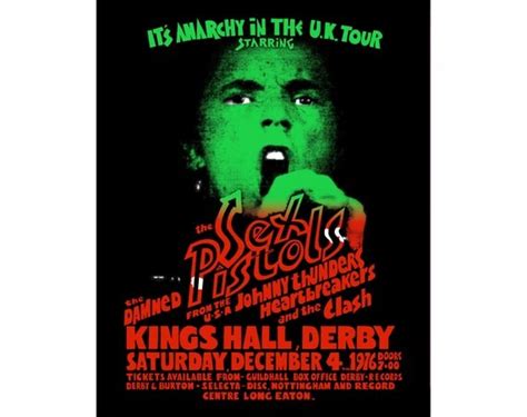Sex Pistols Concert Poster Sid Vicious Print Photo Vintage