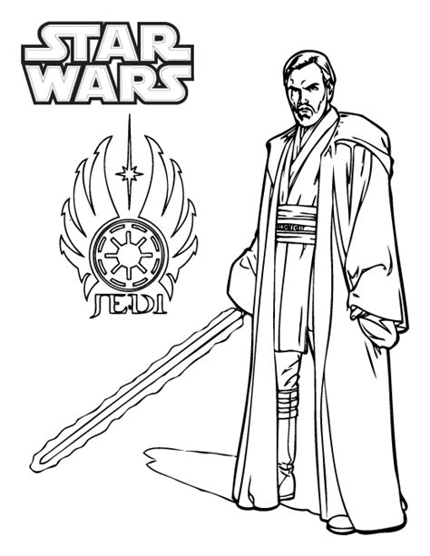 Dibujos de Obi Wan Kenobi para colorear y Pintar Imágenes Para