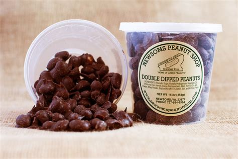 Double Dipped Chocolate Covered Virginia Peanuts Newsoms Peanut Shop