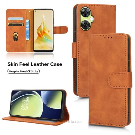 Skin Feel Luxury Leather Flip Casing For Oneplus Nord Ce Ce Lite