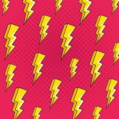 Hand With Thunderbolt Pop Art Style Icon Vector Art At Vecteezy