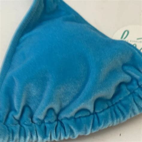 CURVY BNWT Blue Velvet Size 16 Triangle Bikini Depop