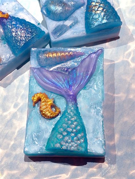 Mermaid Soap Bars Handmade Mermaid Tails Under The Sea Etsy