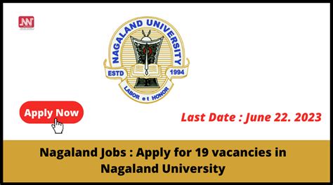 Nagaland Jobs : Apply for 19 vacancies in Nagaland University