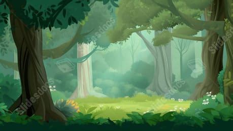 Forest Tree Cartoon Powerpoint Background For Free Download - Slidesdocs