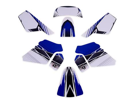 Kit Deco Kutvek Stripe Bleu Pour Plastiques Origine Yamaha PW 50