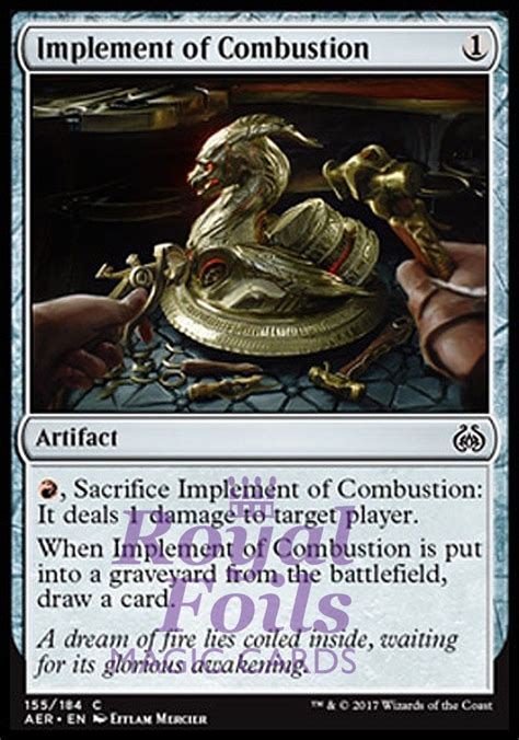 4x Foil Implement Of Combustion Aer Mtg Aether Revolt Common Mint