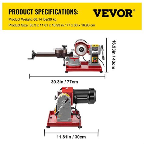 VEVOR Circular Saw Blade Sharpener 370W Rotary Angle Mill Grinding