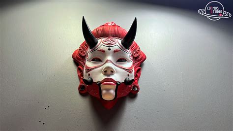 D Printed And Hand Painted Hannya Face Mask The Mask Was Painted With