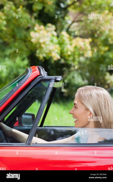 Woman Driving Red Sports Car Hi Res Stock Photography And Images Alamy