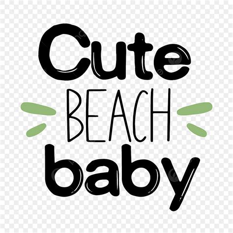 Beach Phrases Vector Design Images Black Cute Beach Baby Simple Phrase