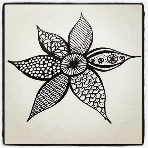 Easy Zentangle Flowers