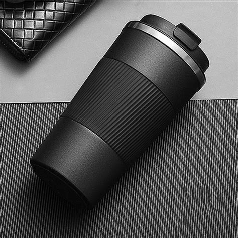 380ml 510ml Double Stainless Steel Coffee Thermos Mug With Non Slip