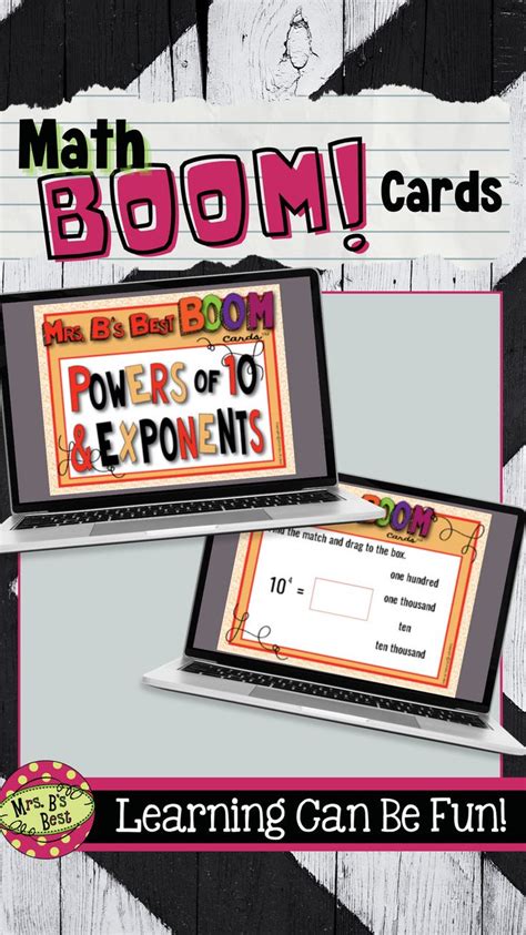 BOOM Digital Math Task Cards Powers Of Ten And Exponents Math Task