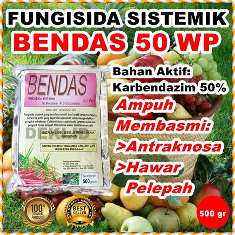 Jual Bendas 50 WP 500 Gr Fungisida Sistemik Karbendazim Sulfur