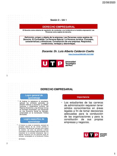 Sesion Der Empresarial Definici N Origen Y Objeto De La Empresa