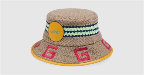 Gucci Capri Striped Fabric Fedora 6295994hl819675