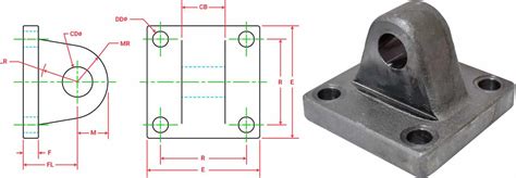 Single Eye Lug Bracket Mounts For Hydraulic Cylinders