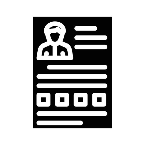 Questionnaire Business Manager Glyph Icon Vector Illustration