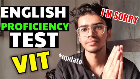 VIT ENGLISH PROFICIENCY TEST UPDATE 2022 FRESHERS YouTube