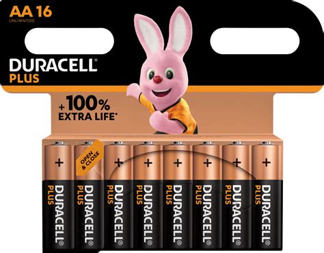 Dura Plus Aa16 Duracell Plus Alkaline Batterie Aa Mignon 16er