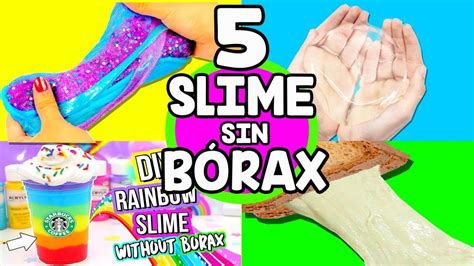 5 Receitas Slime No Amido Ou Bórax 💦 Slime FÁcil Caseiro 😀 Haunte Slime Receta Cómo