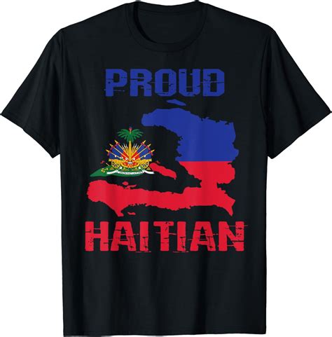 Haiti Haitian America Flag Love Proud Ayiti Country Melanin T Shirt