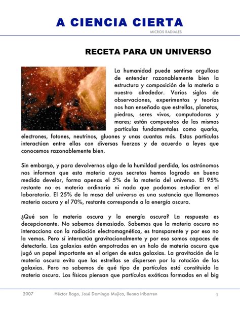 A CIENCIA CIERTA