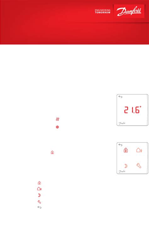 Danfoss Icon V Programmable Room Thermostat Thermostaat Manual