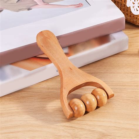 Wangjiaoid Double Ended Dildo Wooden Double And Three Wheel Roller Massager Portable Dredge