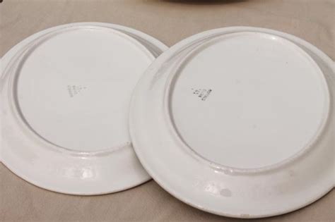 Deco Airbrush Stencil China Restaurant Ware Oval Plates Vintage